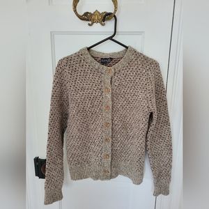 Vintage Lands End Wool Cardigan Sweater